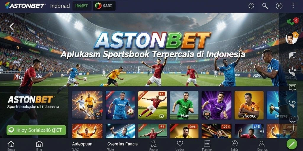 Tampilan antarmuka pengguna ASTONBET dalam aksi taruhan olahraga.