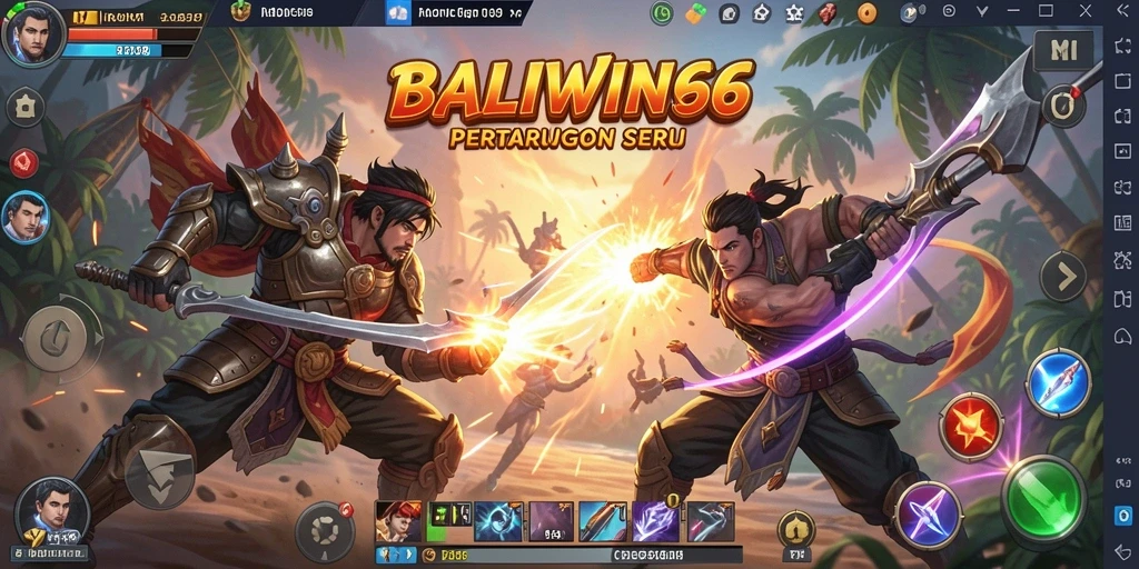 Tampilan seru gameplay BALIWIN66 dengan aksi pertarungan yang intens.