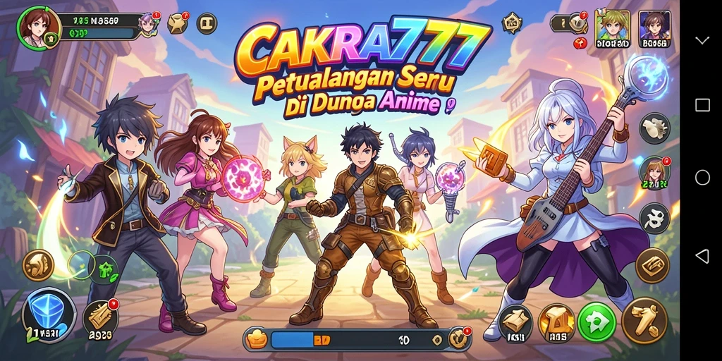Tampilan utama gameplay CAKRA777 yang menarik dan penuh warna.