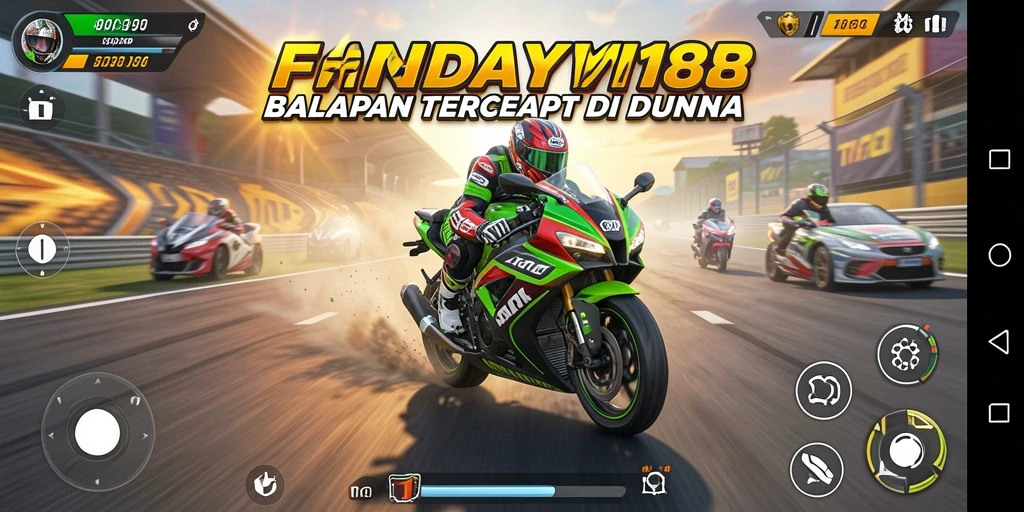 Gameplay FENDY188 yang mendebarkan saat balapan motor.