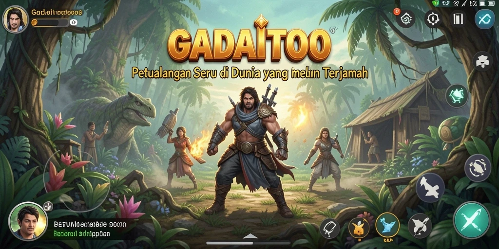 Tampilan gameplay GADAITOTO yang penuh aksi dan petualangan.