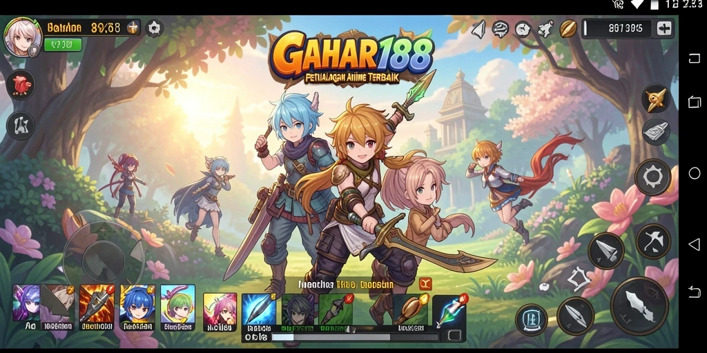Tampilan gameplay menakjubkan dari GAHAR188 dengan karakter Anime.