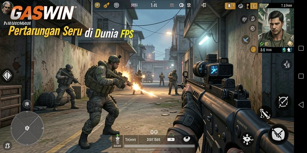 GAMBAR screenshot GASWIN menunjukkan aksi seru gameplay FPS.