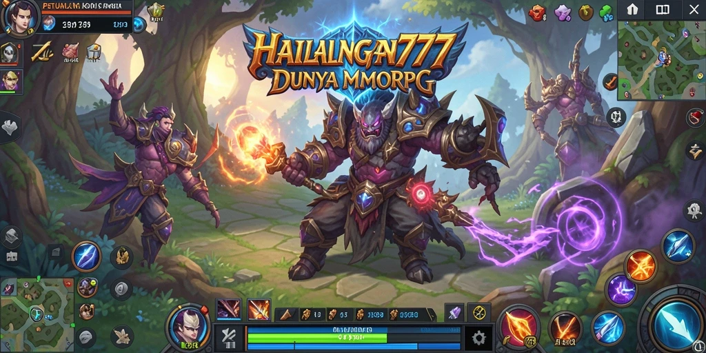 Screenshot permainan HALO777 dengan aksi seru dalam pertempuran MMORPG.