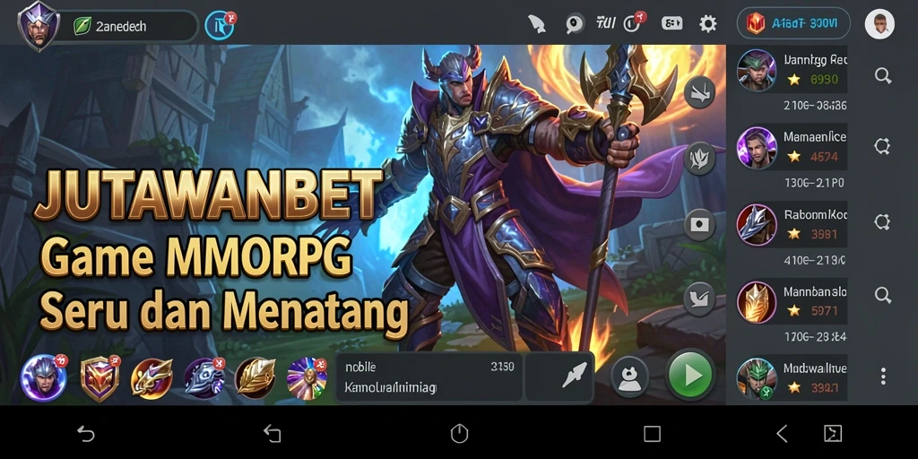 Tampilan gameplay JUTAWANBET dengan petualangan epik dalam dunia MMORPG.