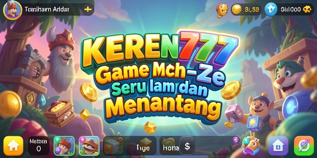 Tampilan gameplay seru dalam permainan Match-3 KEREN777.