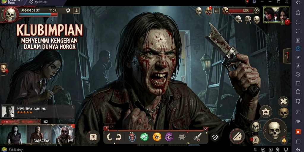 Gameplay seram dari KLUBIMPIAN dengan suasana yang mencekam.
