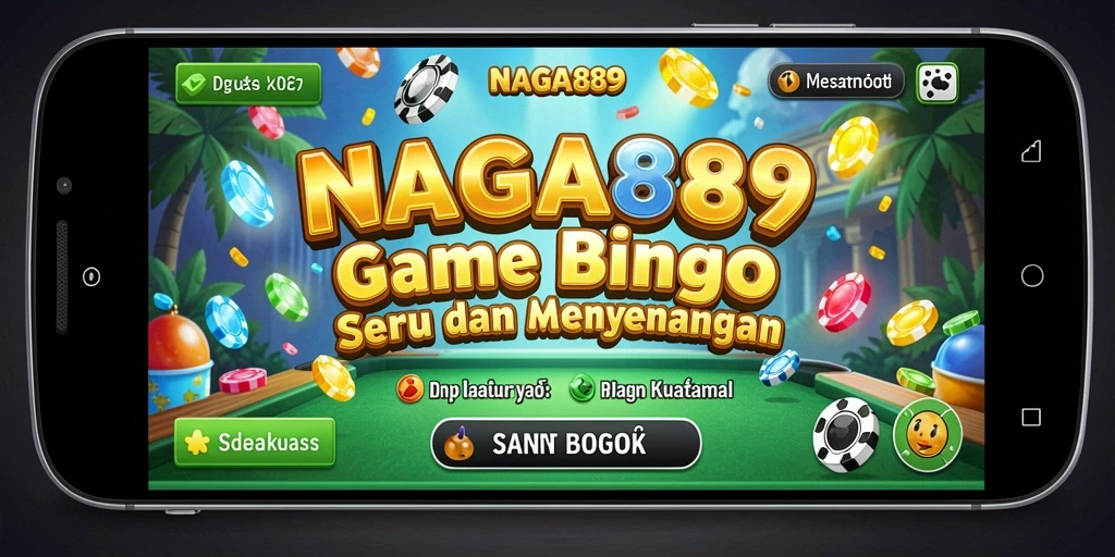 Tampilan gameplay seru di NAGA889, lengkap dengan papan bingo.