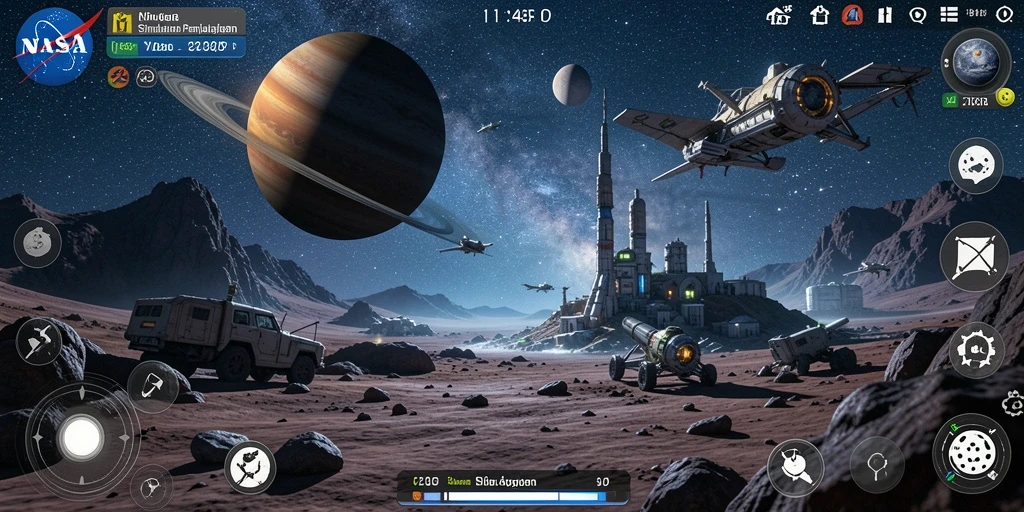 Screenshot dari gameplay NASA4D menunjukkan petualangan luar angkasa yang mendebarkan.