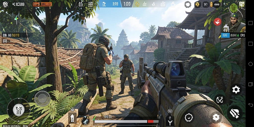Gameplay intens OCE69 dengan aksi tembak-menembak yang mendebarkan.