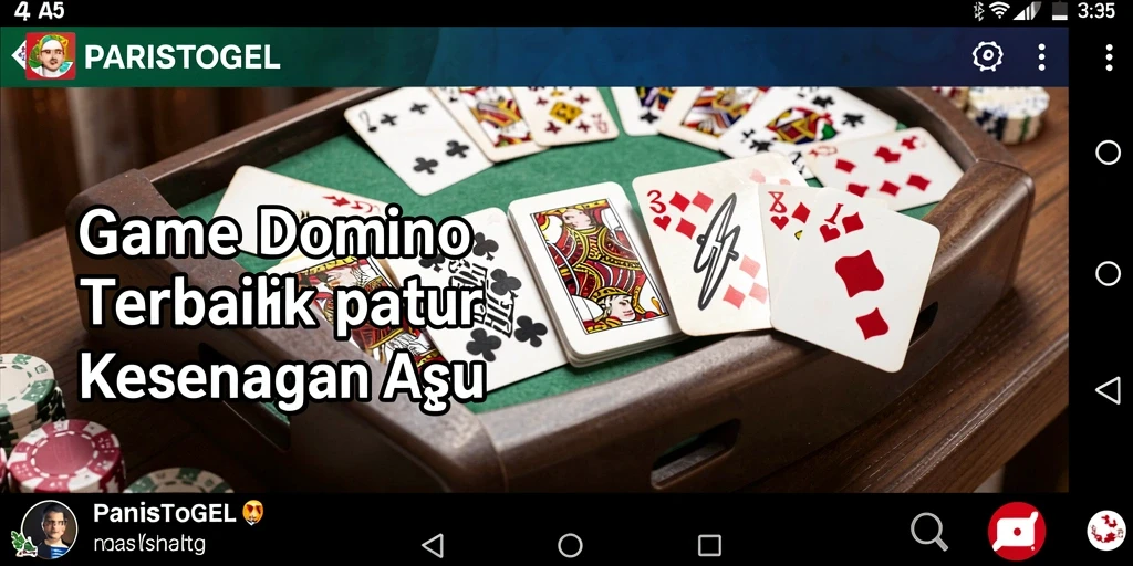 Tampilan gameplay Domino yang seru di PARISTOGEL.