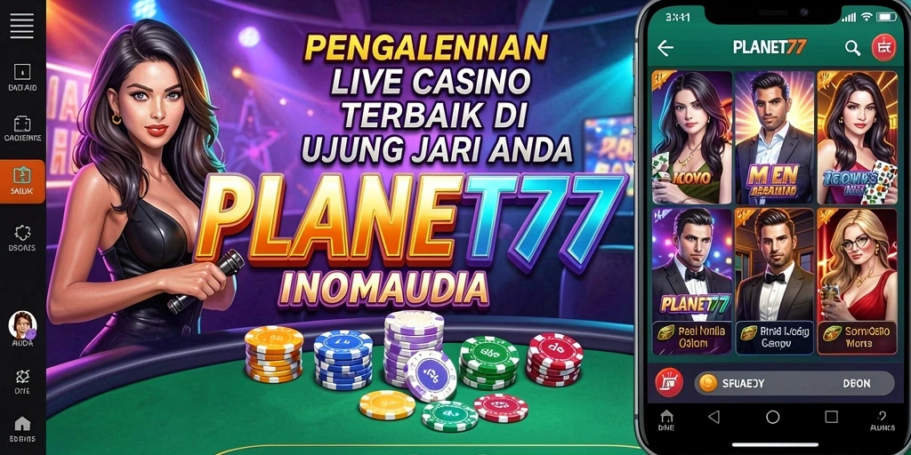 Gameplay Live Casino yang mendebarkan di PLANET77.