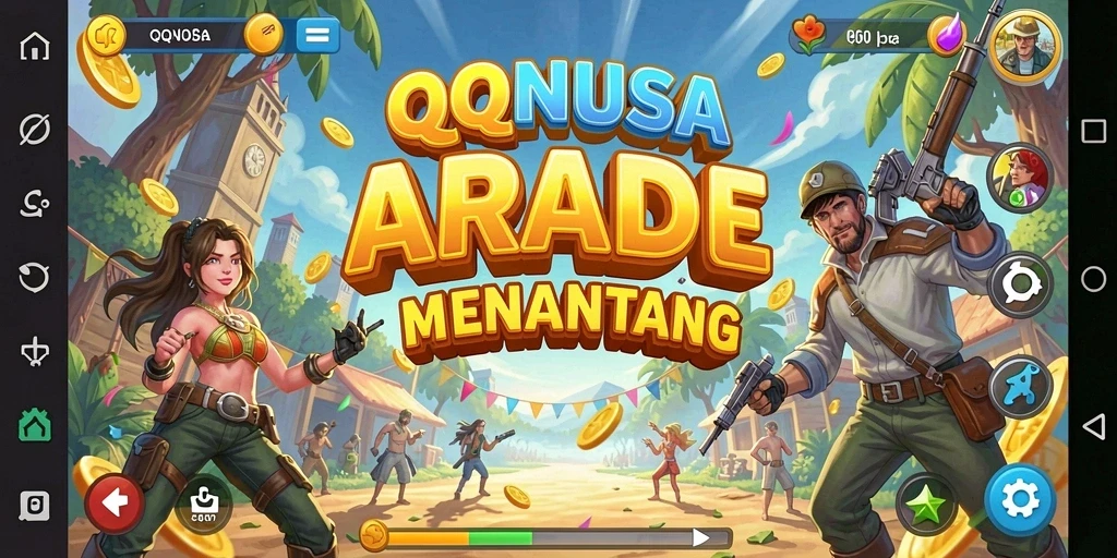 Screenshot gameplay QQNUSA yang menampilkan aksi seru permainan Arcade.