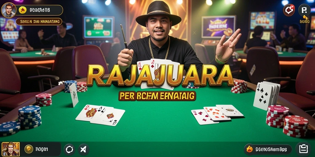 Tampilan permainan poker yang menarik dan interaktif.