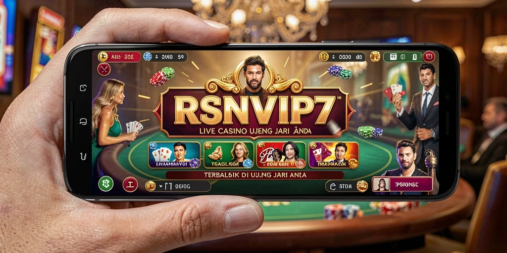 Screenshot RSNVIP7 menampilkan dealer profesional dan meja permainan Live Casino yang seru.
