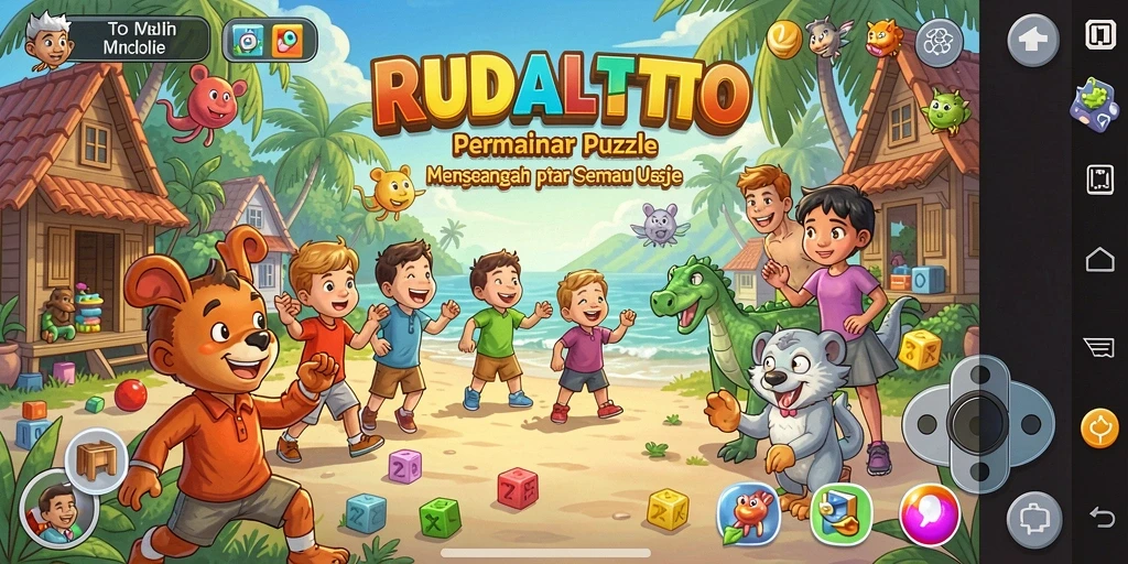 Tampilan gameplay RUDALTOTO yang menarik dan penuh warna.