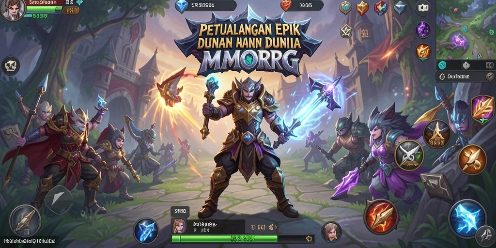 Tampilan gameplay SR996 yang menakjubkan saat bertarung di dunia MMORPG.