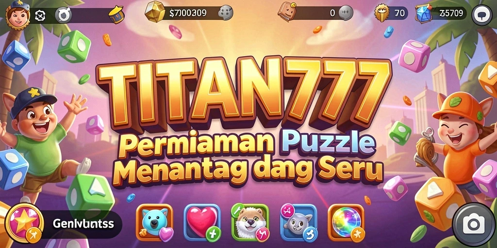Screenshot menunjukkan momen seru gameplay Puzzle di TITAN777.