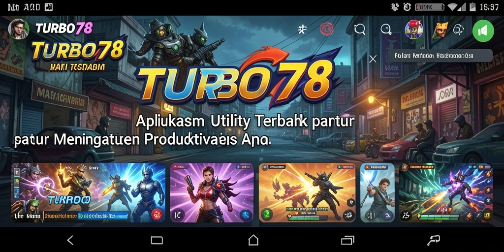 Tampilan antarmuka utama TURBO78 dengan fitur yang intuitif.
