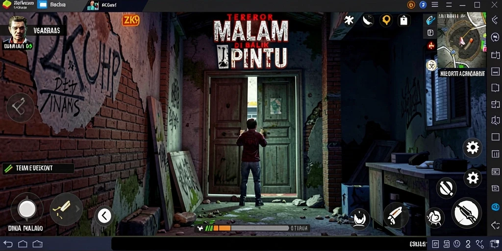 Tangkapan layar gameplay ZK9 yang menegangkan dan menyeramkan.